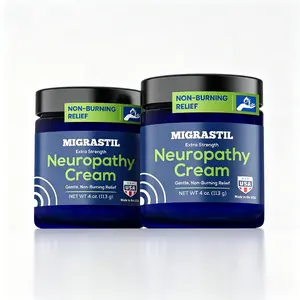 2 Pcs Migrastil Neuropathy Relief Cream - Body Moisturizer for Ft, Legs, Hands, Daily Body Care, Hydrating Formula with Clove, Aloe Vera, Shea Butter