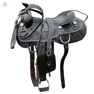 Resistance Genuine Leather Western Pleasure Saddle 15" 16" 17" 18" with Free Tack Set - Durability & Elegance