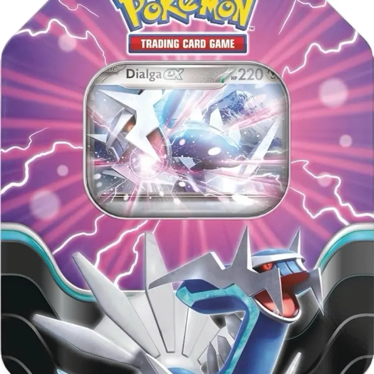 Dialga or xerneas 4-Pack tin  with Promo Collectible Cards, Suitable for 14 and Older, All Ages, Films/Television Non-Sports Trading Card Pack