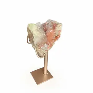 beautiful pink amethyst geode,Sparkling crystal formations, natural pink color,calming energy, Unique and rare piece, with stand