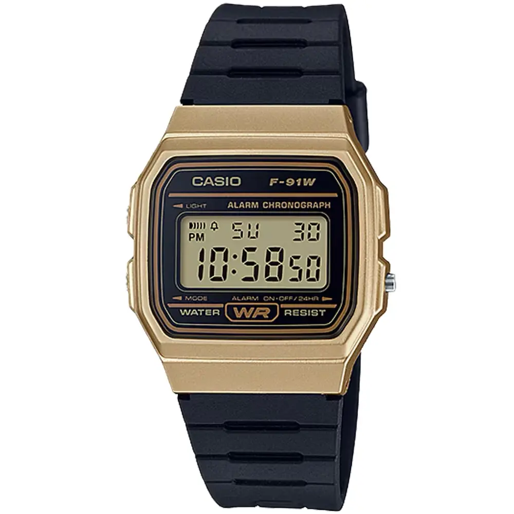 Casio Men's Classic Digital Watch with Gold Case - F-91WM-9ACF Casio Men's Classic Digital Watch with Gold Case - F-91WM-9ACF