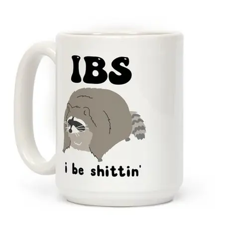 IBS Raccoon Ceramic Coffee Mug - Reusable, Washable, Sturdy Tea Drinkware for Multiple Uses office mug ceramic drinkware Cup