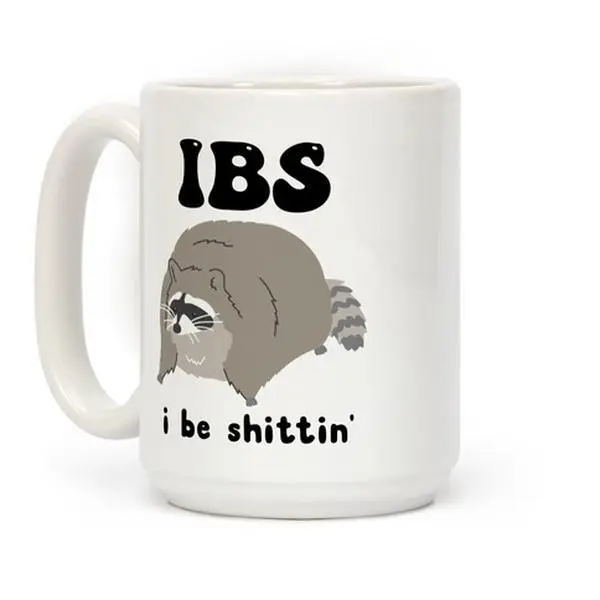IBS Raccoon Ceramic Coffee Mug - Reusable, Washable, Sturdy Tea Drinkware for Multiple Uses office mug ceramic drinkware Cup