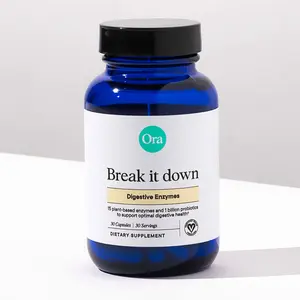 Ora Organic Multi-Enzyme Supplement - Vegan, Gluten Free Enzymes for Digestion with Probiotics for Gut Health, Bloating, Constipation and Gas Relief - 30 Easy to Swallow Capsules