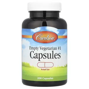 Carlson Empty Vegetarian #1 Capsules, 200 Capsules