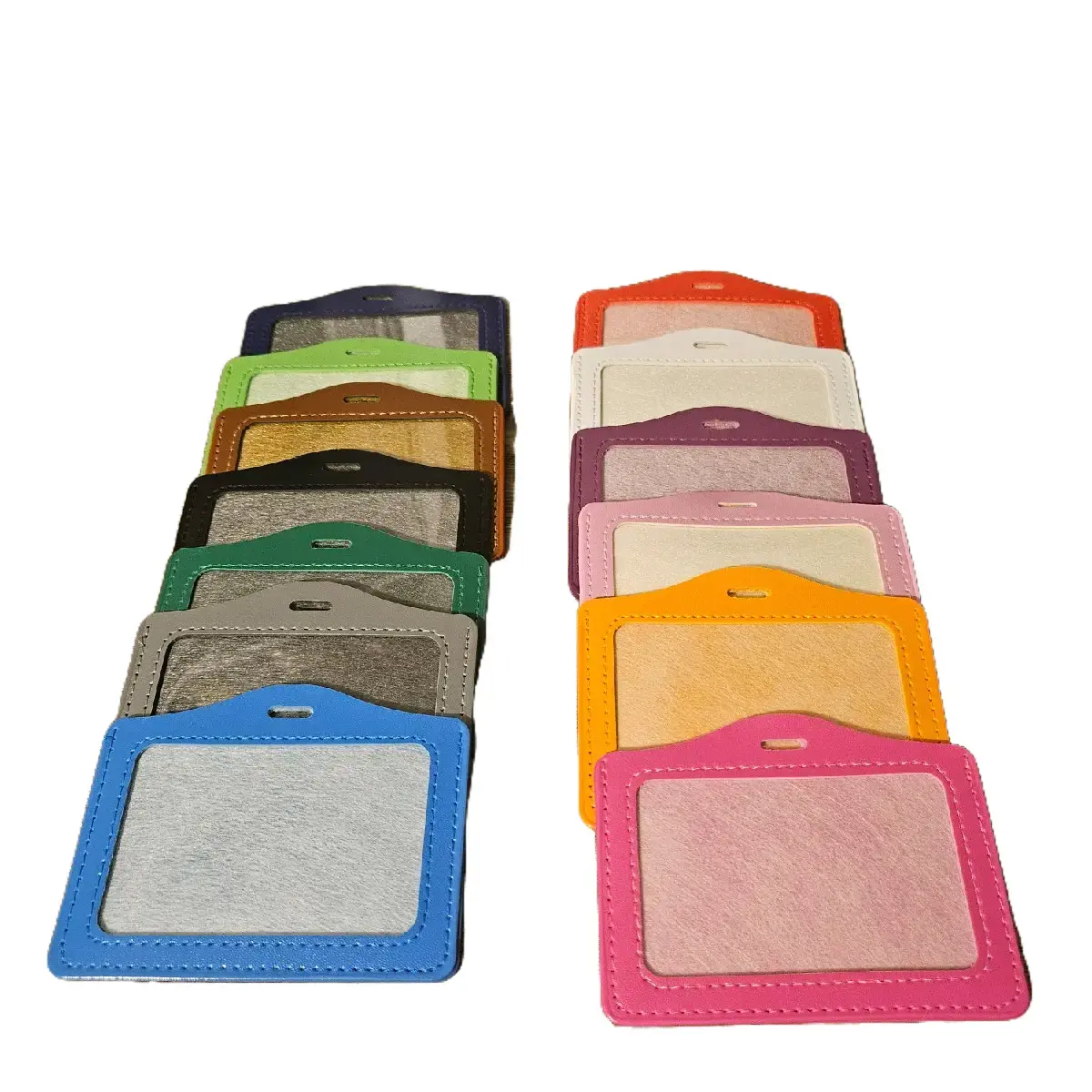 Pleather Name Badge Protectors/Holders     4" W x 2.5" L Badge Holder