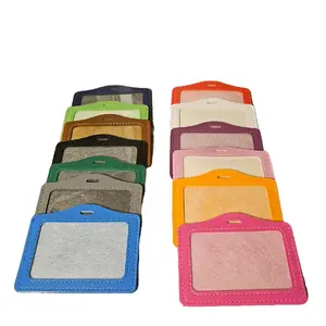 Pleather Name Badge Protectors/Holders     4" W x 2.5" L Badge Holder