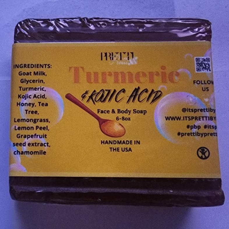 Turmeric and Kojic Acid face + Body Bar Soap Acne Clear Flawless Skin Repair Comfort Skincare Radiant Pack Lemon Grapefruit Cleansing Cleanser