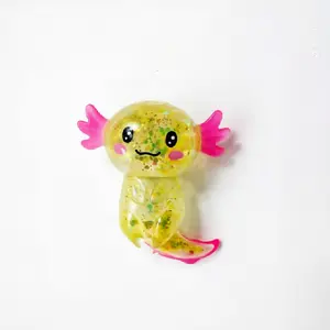 2026 New Axolotl Squishy Stress Relief Toy Glitter Fidget Toys Cute Malt Sugar Axolotl Toy Fidget Toys Adults Fidget Toy for Kids Youth Adult Party Favors Anxiety Relief Squishy Toys