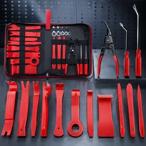 19 PCS Trim Removal Tool Set, Auto Trim Removal Tool Kit with Fastener Remover, Clip Pliers and Upholstery Tools, Car Panel Door Audio Dashboard Removal Tools for Cars, Trucks, RVs