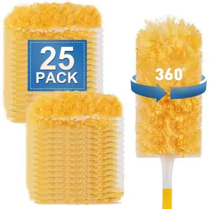 Heavy Duty Duster Refills, Fragrance-Free Disposable Duster Accessories for Furniture, Blinds, Ceiling Fans & Multi-Surface Cleaning, 360 °   Rotatable Duster Refills - 20 Count