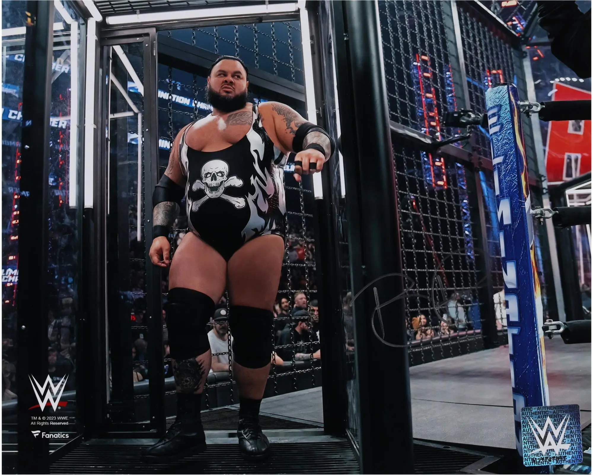 Bronson Reed WWE Autographed 8" x 10" Elimination Chamber Photograph - Fanatics Authentic Certified