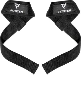 Fitster Lifting Wrist Straps (Pair) For Men and Women For Weightlifting, Bodybuilding, Powerlifting, Strength Training, Deadlift, Pull Ups, Padded Neoprene, Gym Straps for Extra Support and Strength