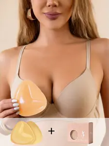Women's Double-Sided Sticky Push Up Inserts | Instant Boost Adhesive Bra Cups for Strapless & Bikini Sticky Bra Pads