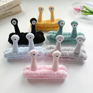 Plush snail headband, Korean style cute three-dimensional antlers, high-value hairband for washing face and makeup