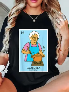 100% Cotton La Abuela Cocinera | Spanish-Mexican Bingo Gifts for Abuela T-Shirt