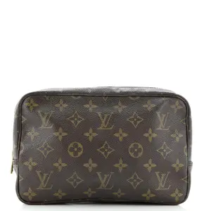 Pre-owned Louis Vuitton Canvas Coated Toiletry Bags Trousse Toiletry Pouch Monogram Canvas 23 by Rebag