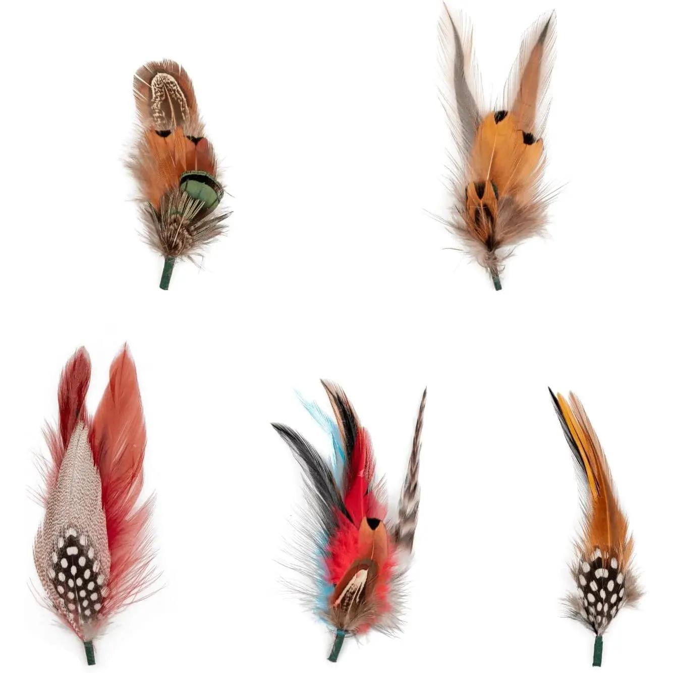 Hat Feathers, Assorted   Packs Accessories for Fedora Cowboy Hats, Pork Pie Trilby Hats