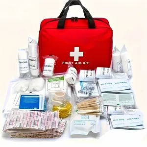 152pcs First Aid Kit, Premium Waterproof Compact Trauma Medical Kits for Any Emergencies, Ideal for Home, Office, Car, Travel, Outdoor, Camping, Hiking, Boating (Red)