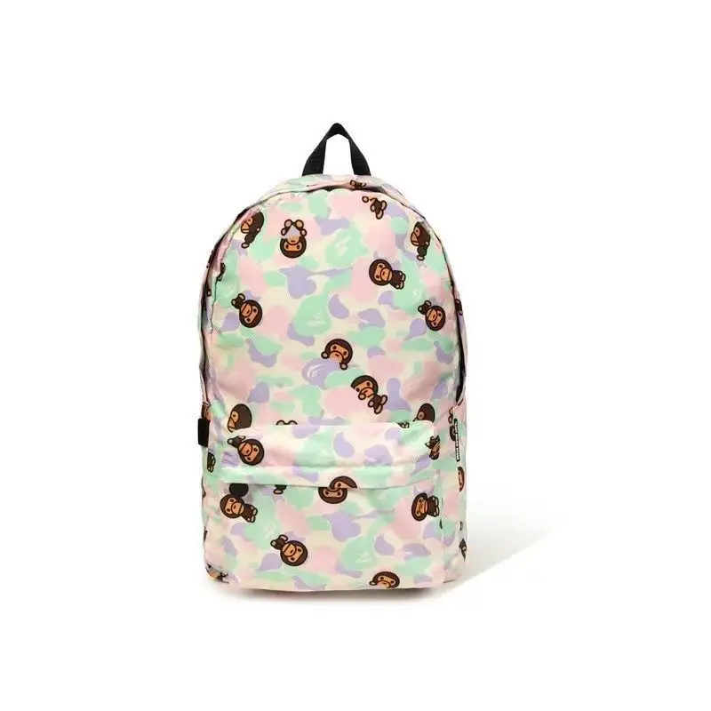 Adorable Cartoon Monkey Backpack – Playful Doodle School Bag for Boys and Girls, Stylish Student Daypack for School, Commuting and Travel