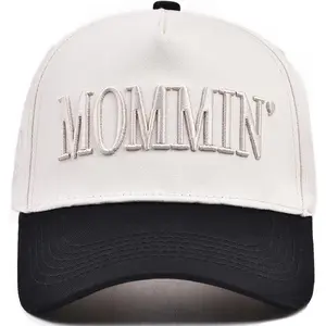 Best Gift for Mom: Vintage Two-Tone Mommin Trucker Hat| Adjustable Embroidered Ponytail Baseball Cap Mother's Day gifts