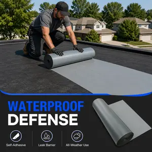 Mega-Wide Waterproof Roof Tape 39IN x 16.4FT Heavy-Duty Self-Adhesive Sealant for RV Roofs Metal Sheds Flat Surfaces All-Weather UV-Resistant Leak Protection