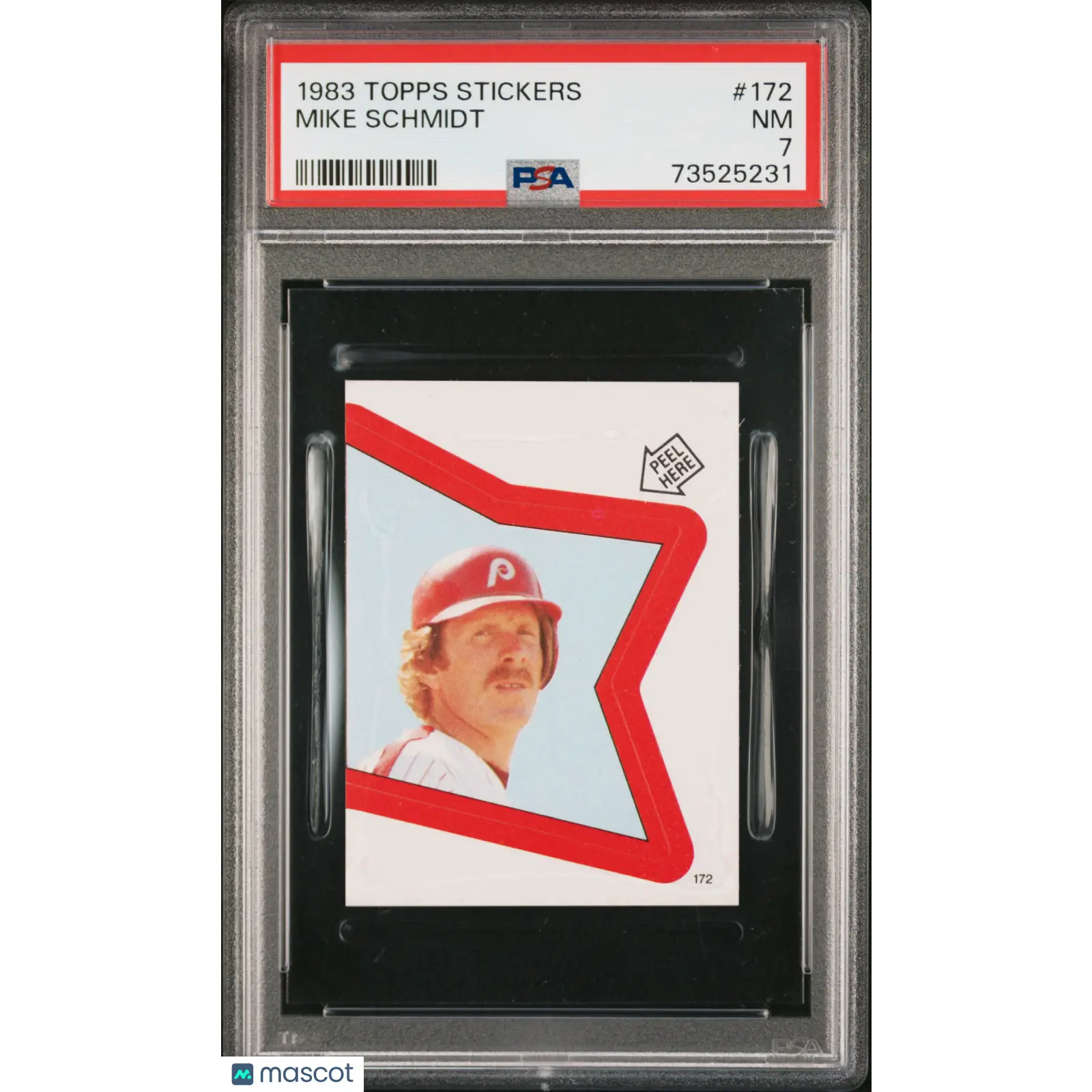 Mike Schmidt PSA 1983 Topps Stickers Baseball #172 7 73525231
