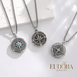 925 Silver Compass Urn Necklace, Forever In My Heart Ashes Pendant, Memorial Jewelry Keepsake to Cherish Loved Ones, Thoughtful Graduation Gift