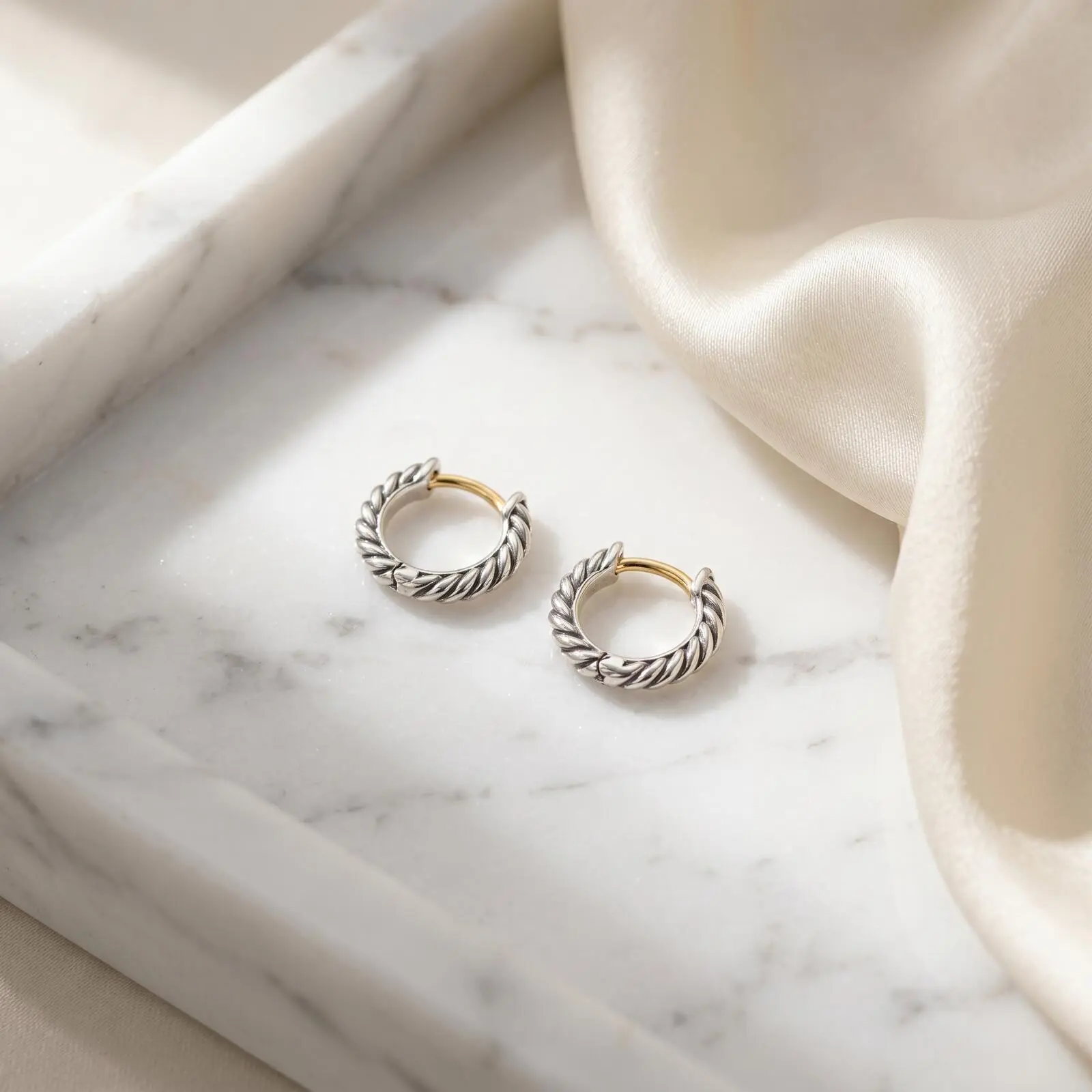 S925 Sterling Silver Huggie Hoop Earrings, 11mm Minimalist Cable Hoops, Classic Fine Jewelry for Female Adults, Everyday All-Seasons Fashion Accessory