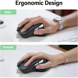 h-22 Wireless Mouse for Laptop – 2.4GHz Computer Mouse with 3 Adjustable DPI (Up to 1600), 6 Buttons, USB Receiver, Cordless Office Mouse for Medium to Large Hands, Compatible with PC, Laptop, Desktop