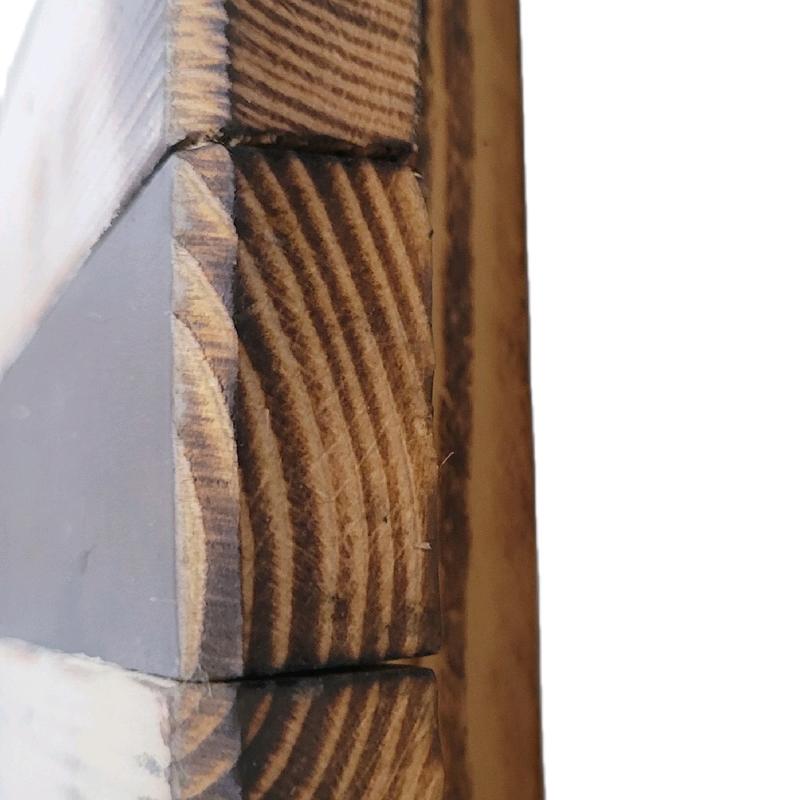 Handmade Wood Black And White American Flag Wall Decor indoor outdoor