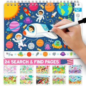 Screen-Free Sanity Saver — Dry Erase Search and Find Book for Kids 3-5 (24 Puzzles)