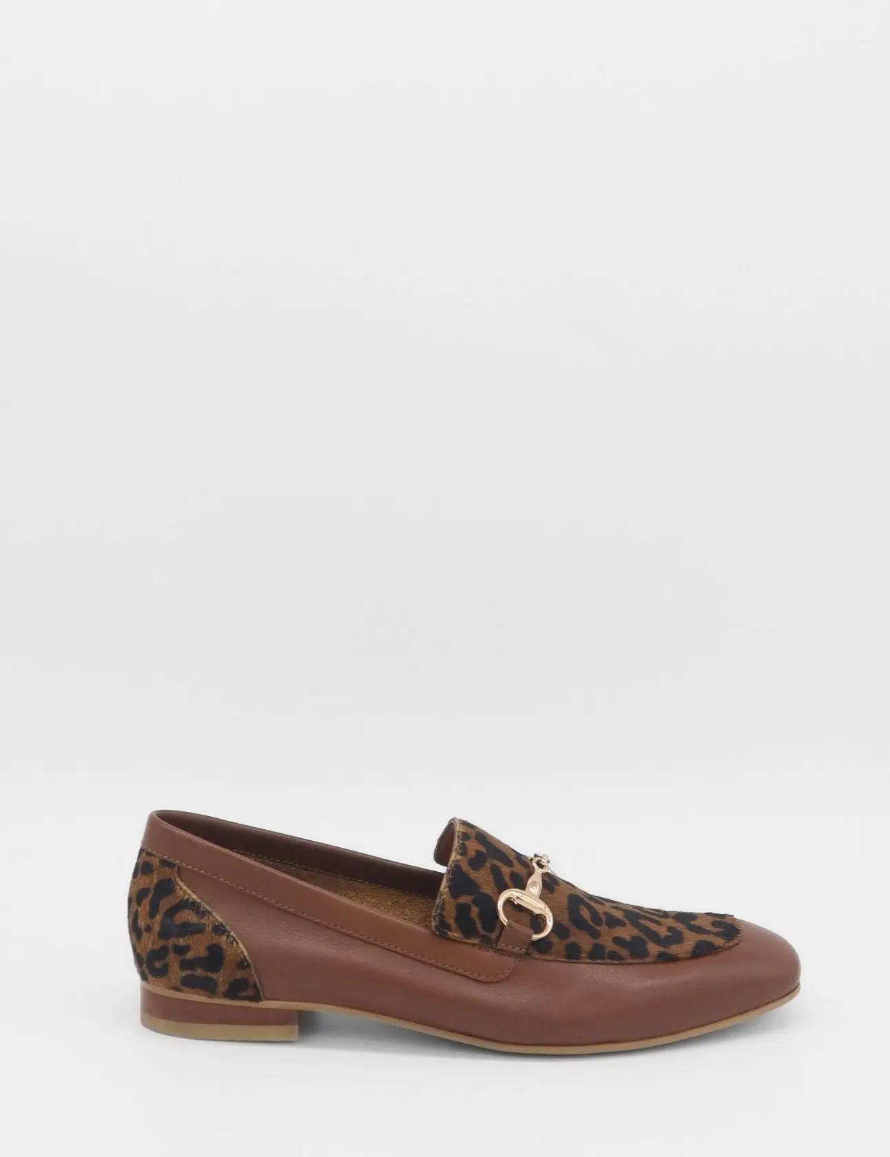 Stivali Gentilezza loafers in brown leopard print cowhide leather