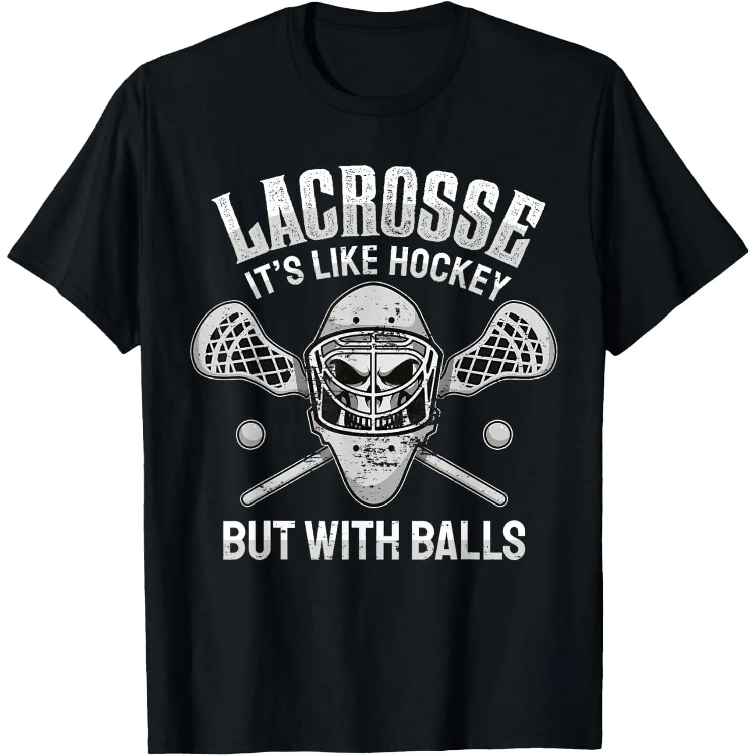 Women's USA-Made Cotton Short-Sleeve Basic Lacrosse T-Shirt - Funny Saying for Players, Lady's Straight Cut Tshirt, Round Neck, Soft Comfortable, Digital Print, 3XL, 5XL Everyday Tops
