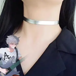 Anime Alien Stage Till Cosplay Necklace Unisex Retro Punk Collar Couple Choker Chain Jewelry Carnival Party Accessories