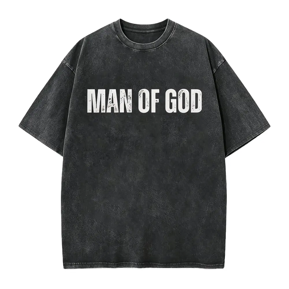 Man of God Shirt, Faith Christian Gifts, Religious Apparel, Believer Church Spiritual Leader, Jesus Love, Distressed Graphic