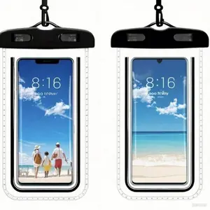2 Waterproof Phone Case, Outdoor Diving, Snorkeling, Swimming, Surfing Case, Underwater Touch Screen Case, Black And Blue.