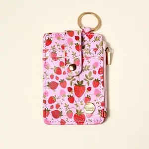 Keychain Wallet-Strawberry Fields