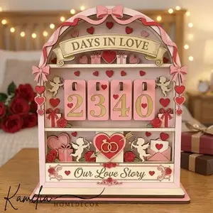 Personalized Days In Love Tracker, Anniversary Gift For Boyfriend, Custom Couple Sign, Valentine's Day Decor, Relationship Counter Gift