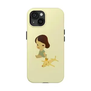 Yoshitomo Nara Cute Tough Custom Polycarbonate-Rubber Smartphone Case - Shockproof Protective Cover, Japanese Aesthetic Accessory for iPhone 11-17 Pro Max Plus, for Yoshitomo Nara Fans