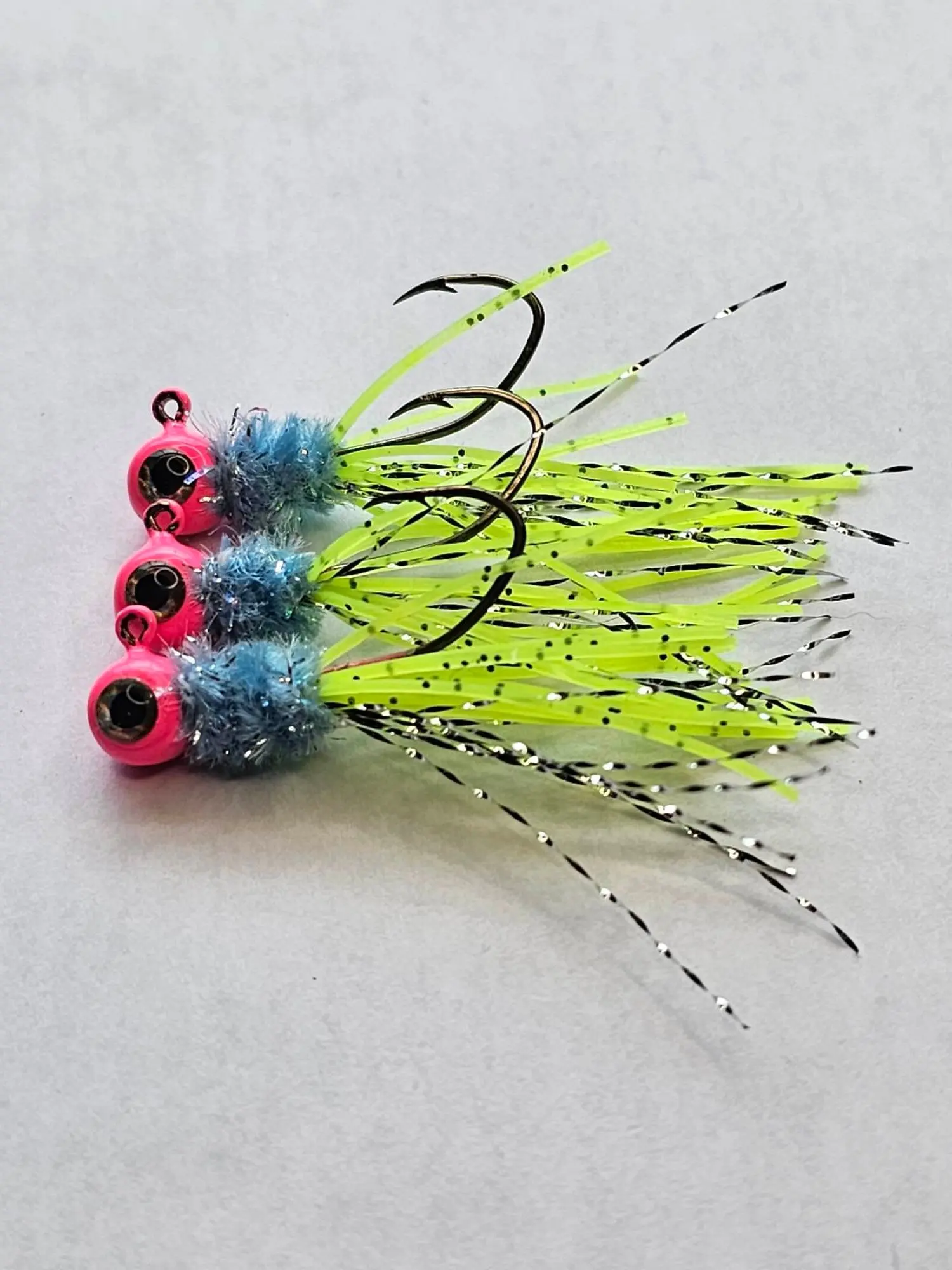 Monkey milk chartreuse crappie jigs Monkey milk chartreuse crappie jigs