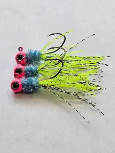 Monkey milk chartreuse crappie jigs Monkey milk chartreuse crappie jigs