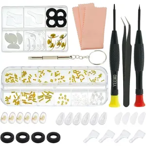 Eyeglass Repair Kit -  Glasses Repair Kit with Screws (), Eyeglass Nose Pads, Precision Glasses  Set: High Compatibility for Eyeglasses, Sunglasses, and Watch Repair