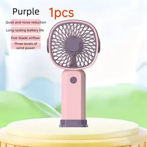 Portable Table Fan with Three Speed Settings, Compact Desktop Fan as Phone Stand, Lightweight Efficient Cooling Solution