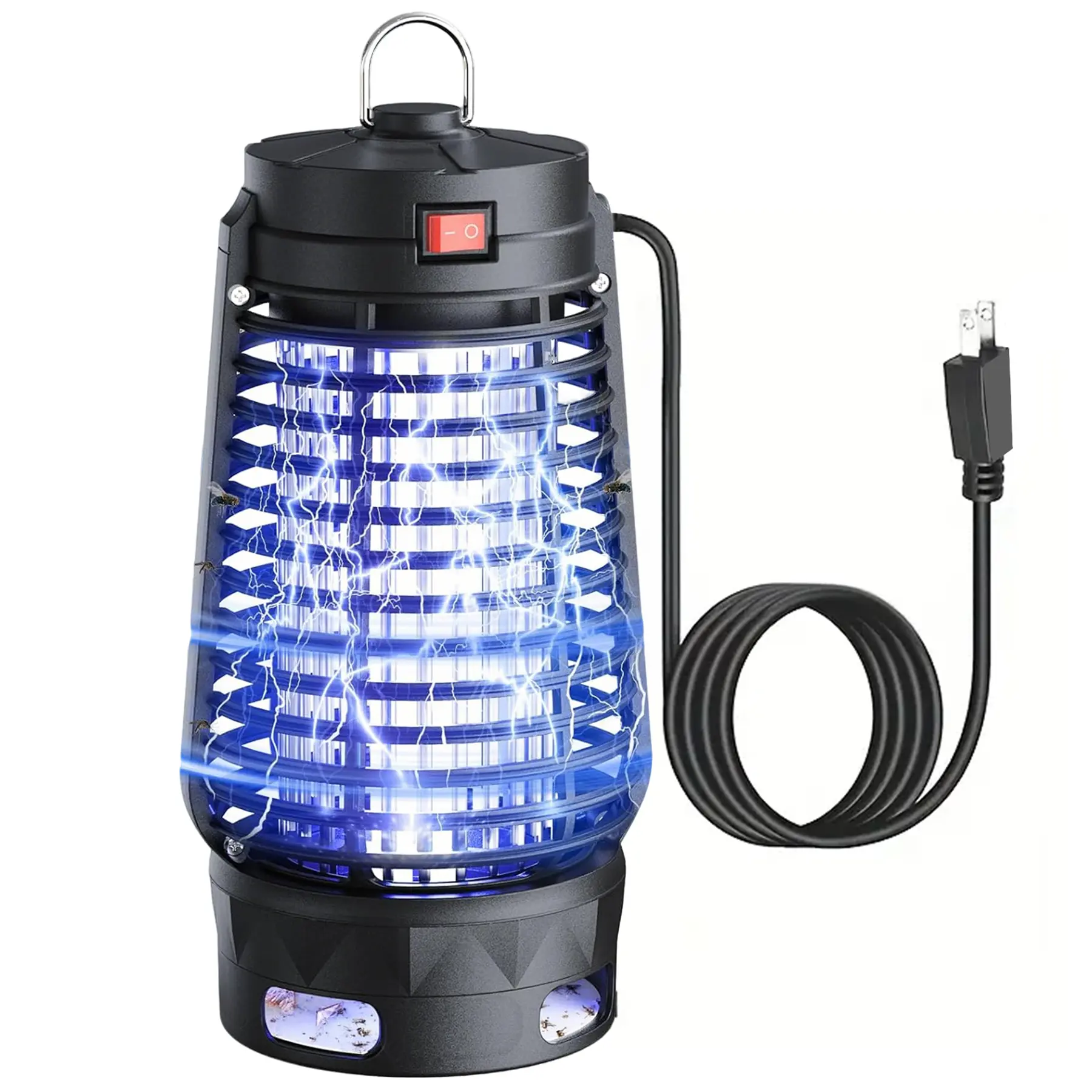 Electric Flying Insect Trap Lantern with UV Light, Indoor & Outdoor Plug-in Bug Catcher for Patio, Backyard & Home