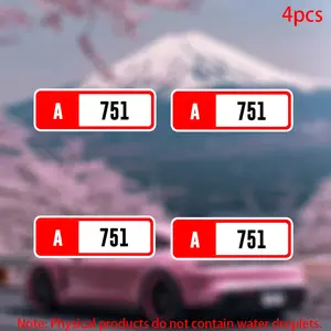 Forza Performance Stickers, Durable Vinyl Adhesive for Car Doors Windows Laptops Bags Furniture Bumpers, 4pcs Set, Easy Application