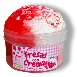 Fresas Con Crema Crunchy Slime!