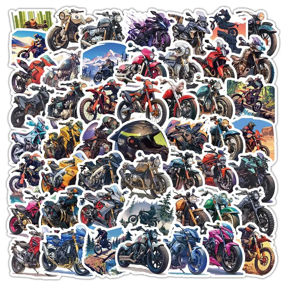 103pcs Off-Road Motorcycle Stickers Creative Personalized High-Quality Colorful Hand Account Decals, Decorative Accessories Custom Decal Motorcycle Decoration