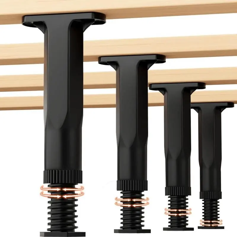 Adjustable Bed Frame Support Legs Set, Four Legs, Height Range 5.9-11 Inches, Universal Fit for King and Queen Beds, Easy Installation, No Power Needed, Parts