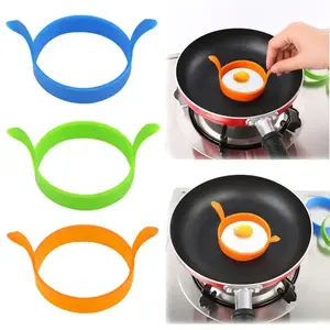 3Pcs Breakfast Omelette Ring Fried Egg Mold Food Grade Silicone Egg Ring Pancake Cooking DIY Tool Frying Egg Moulds Kitchen Tool